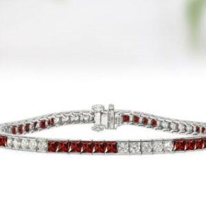 Natural Red Garnet Bracelet Women Wedding Bracelet Sterling Silver Bracelet Red Gemstone Bracelet For Women Bridal Garnet Tennis Bracelet Natural Red Garnet Bracelet Women Wedding Bracelet Sterling Silver Bracelet Red Gemstone Bracelet For Women Bridal Garnet Tennis Bracelet