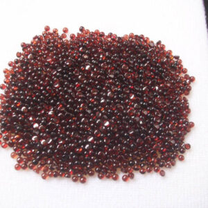 10 Aaa Natural Red Garnet Cabochons: 2mm Round Gemstones
