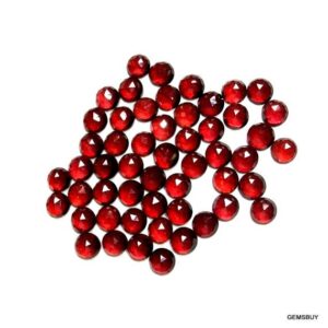 10 Aaa Natural Red Garnet Rosecut Cabochons (4mm)