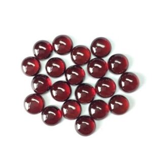 10 Aaa Red Garnet Cabochons: Round Gemstone (5mm Or 6mm)