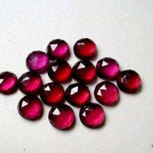 10 Pink Rhodolite Garnet Gemstones: 6mm Or 7mm Round Rosecut Cabochons