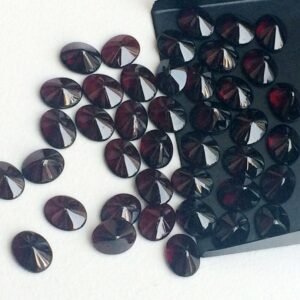 8x10mm Mozambique Garnet Oval Cabochons, Garnet Buff Polish Gems, Loose Garnet Gemstones, Garnet For Jewelry (4pcs To 8pcs Options) - Ks3236