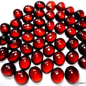 Aaa Red Garnet Cabochon: 8x10mm Oval Loose Gemstone