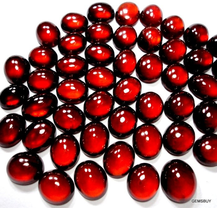 Aaa Red Garnet Cabochon: 8x10mm Oval Loose Gemstone Aaa Red Garnet Cabochon: 8x10mm Oval Loose Gemstone
