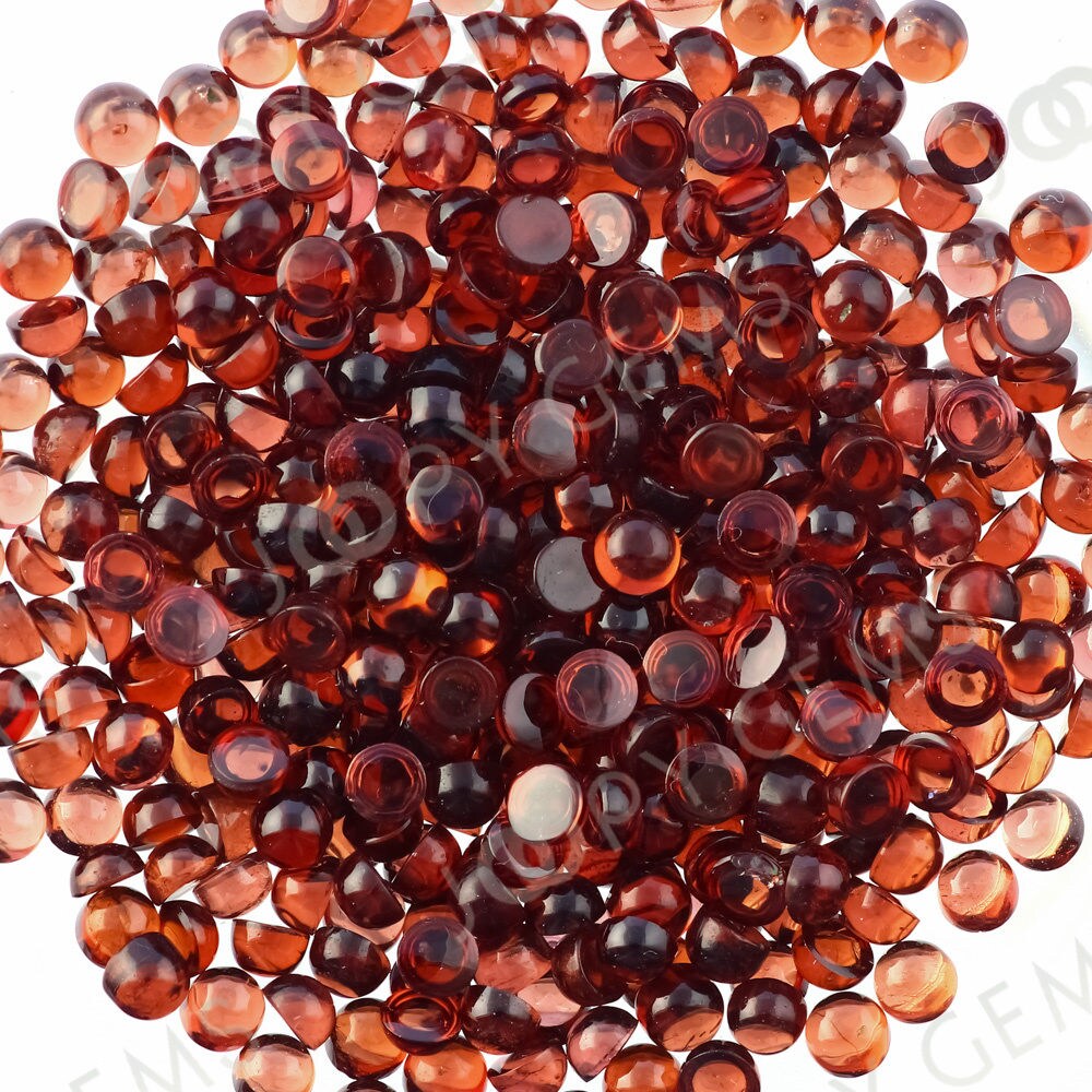 Almandine Garnet Cabochon 3mm Round - Per Stone