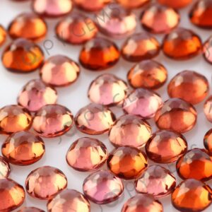 Almandine Garnet Rose Cut Cabochon 2mm Round - Per Stone