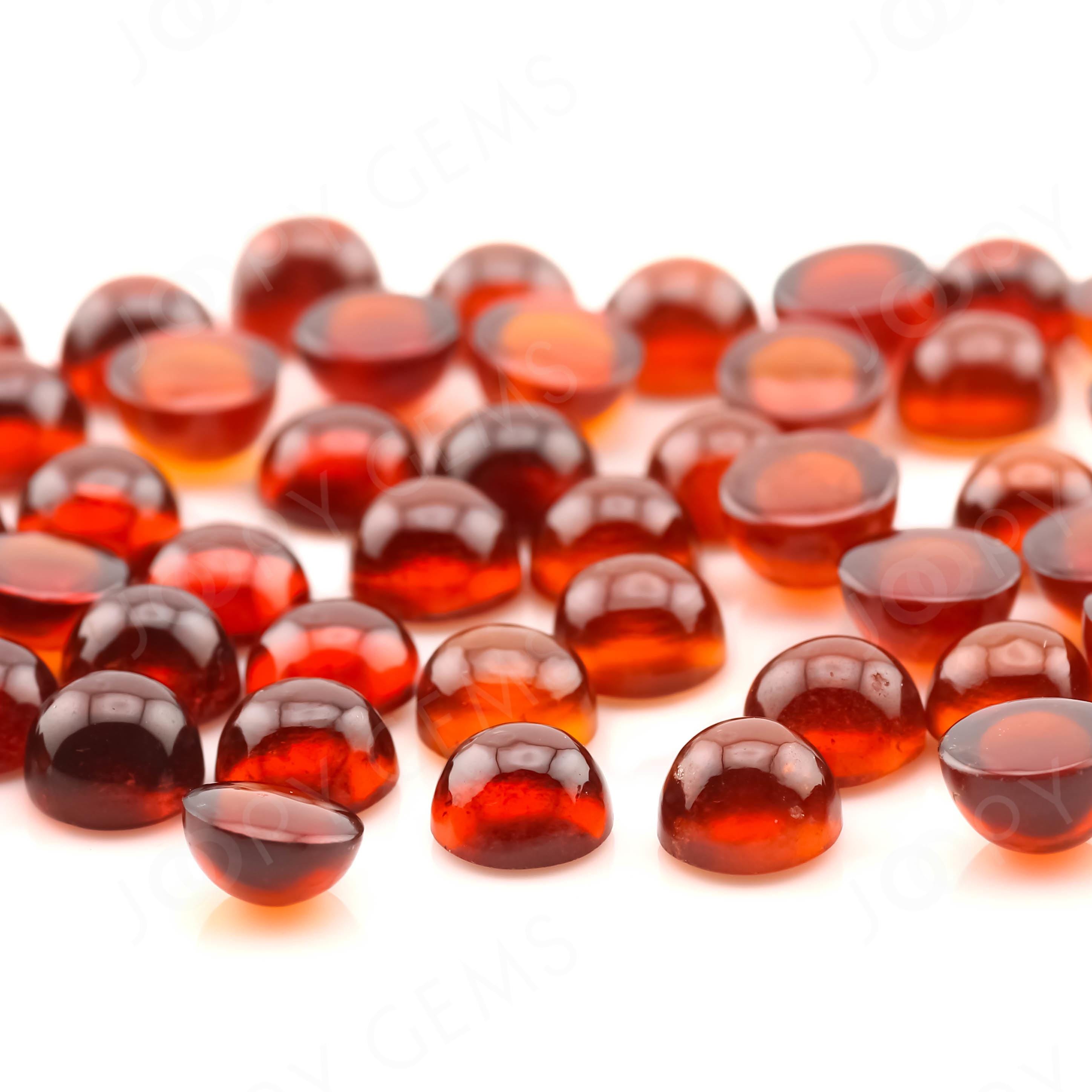 Hessonite Garnet Cabochon 5mm Round - Per Stone