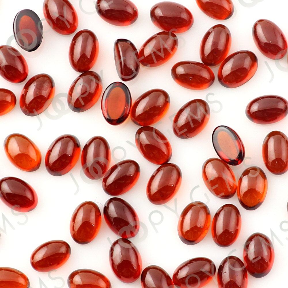 Hessonite Garnet Cabochon 6x4mm Oval - Per Stone