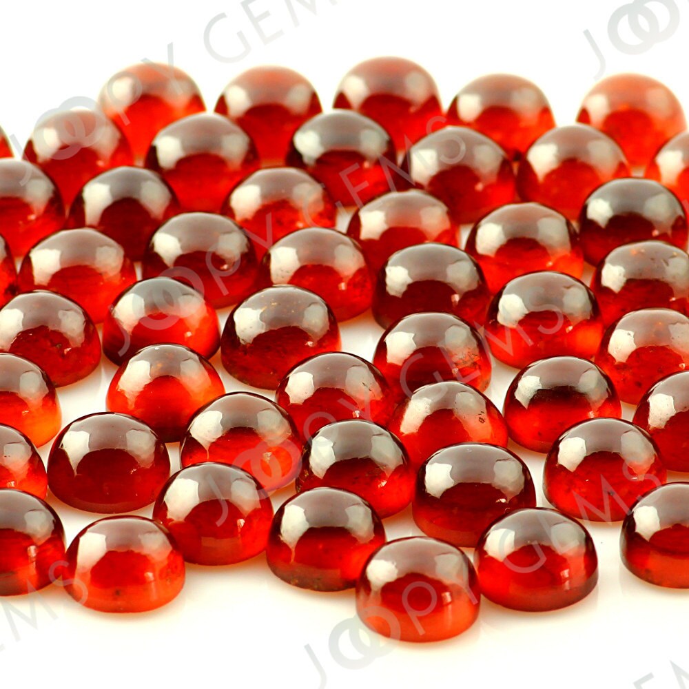 Hessonite Garnet Cabochon 8mm Round - Per Stone