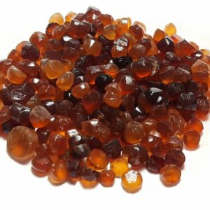 Natural Hessonite Garnet Rough Stone: Unpolished Round Specimens For Jewelry Chakra Healing Cabochon Meditation Decor Carving Crafts Reiki