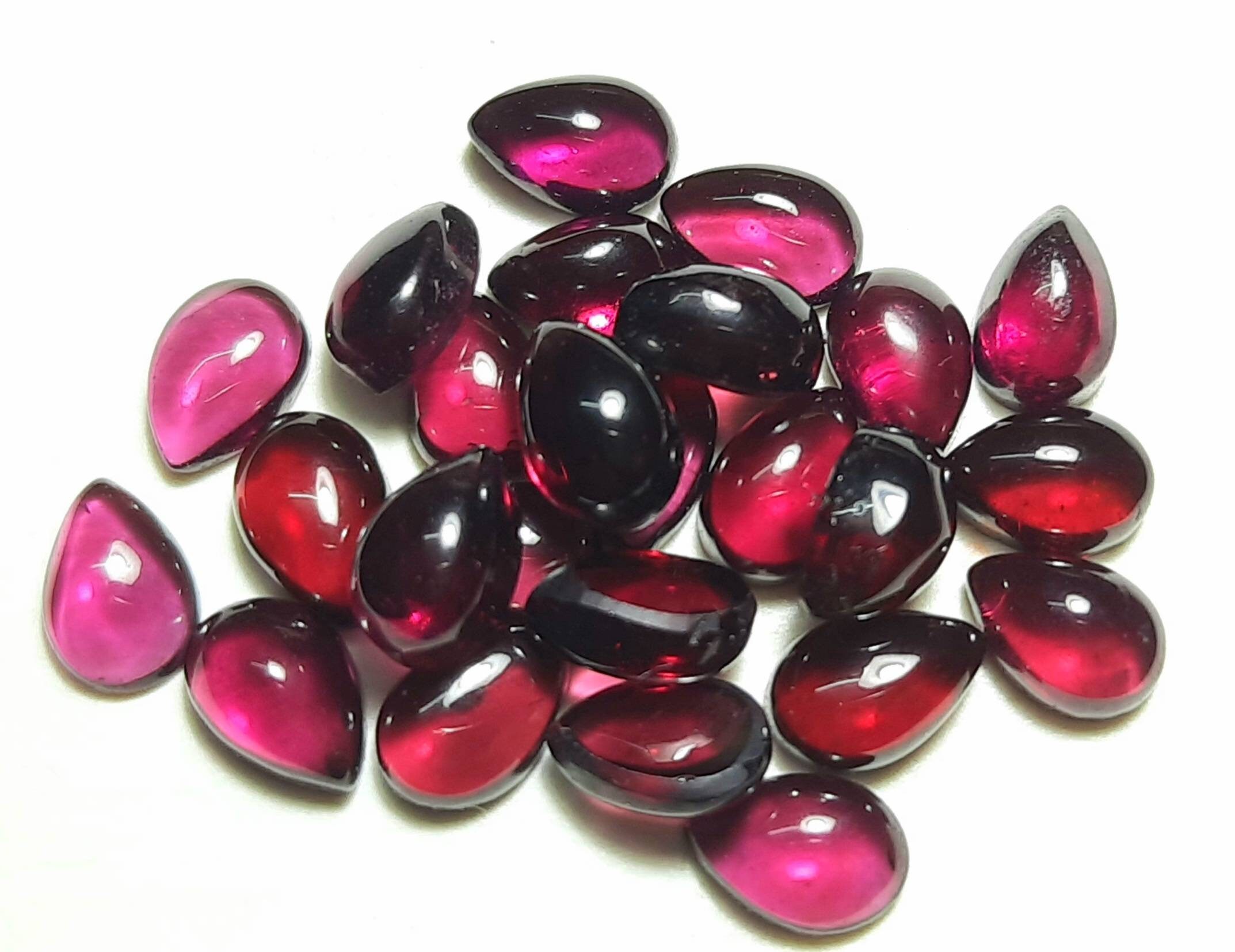 Natural Garnet Pear Cabochon Gemstone,sizes 3x5 To 15x20 Mm For Jewelry,ring,earing,bracelets,pendent,cabochon,meditation,chakra Healing.