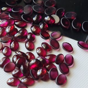 Natural Garnet Plain Oval Flat Back Cabochon For Ring /pendant /earrings 7x5mm Calibrated Size (2 Pcs To 5 Pcs Option) - Pksg233