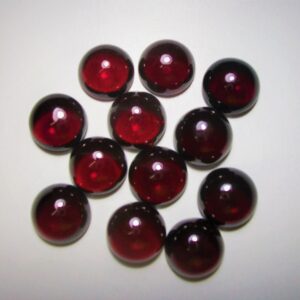 Natural Red Garnet Round Cabochon Gemstone: Healing Crystal