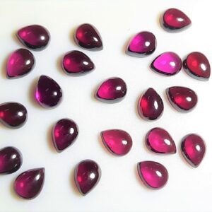 Natural Rhodolite Garnet Pear Cabochon Gemstone: Ring,earing,pendent,bracelets Jewelry,necklace,craft,healing,birthstone,gift,love,purity