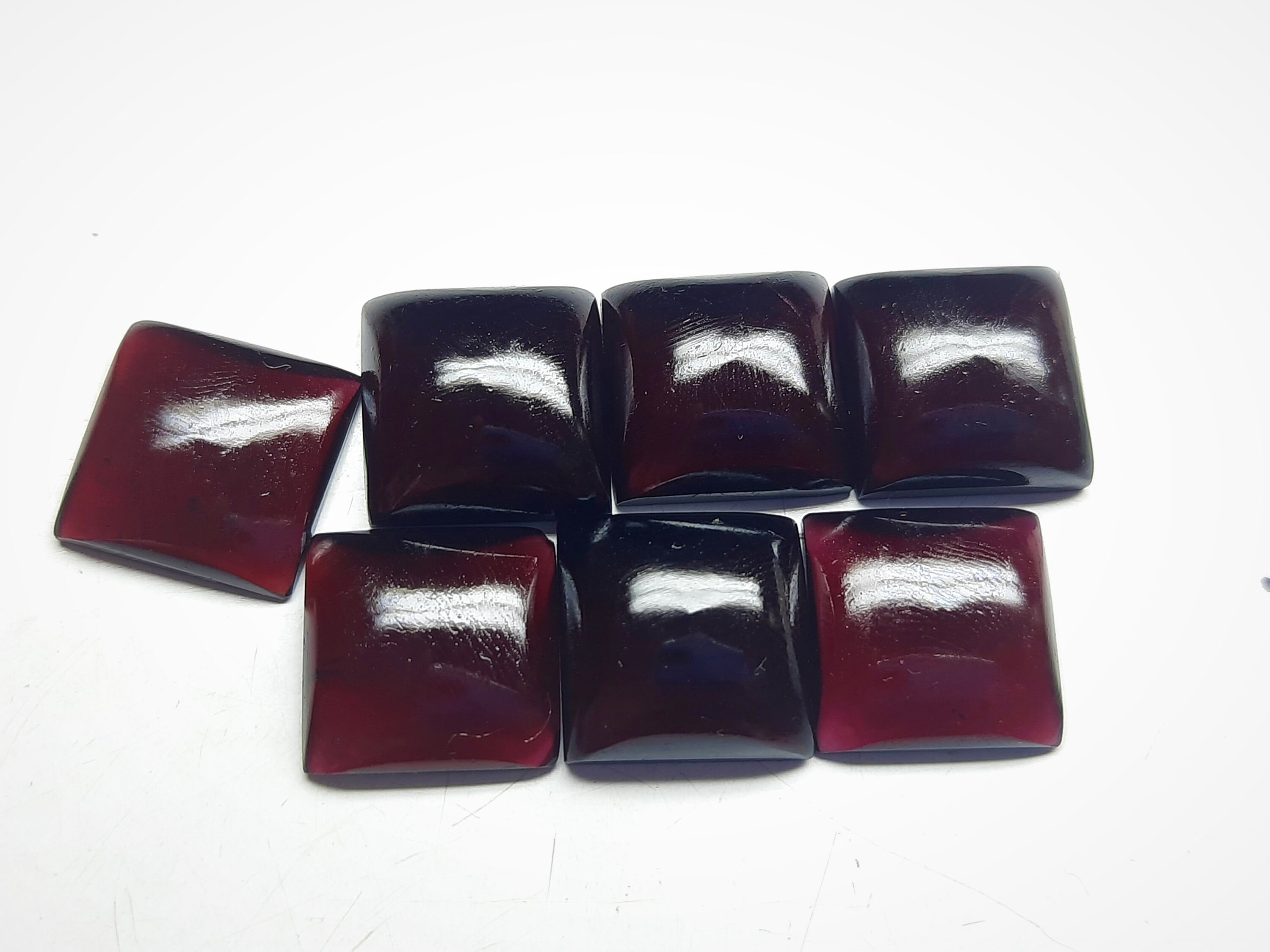 Natural Garnet Square Cabochon: Aaa Quality Jewelry Stone (3x3 To 15x15 Mm) Natural Garnet Square Cabochon: Aaa Quality Jewelry Stone (3x3 To 15x15 Mm)