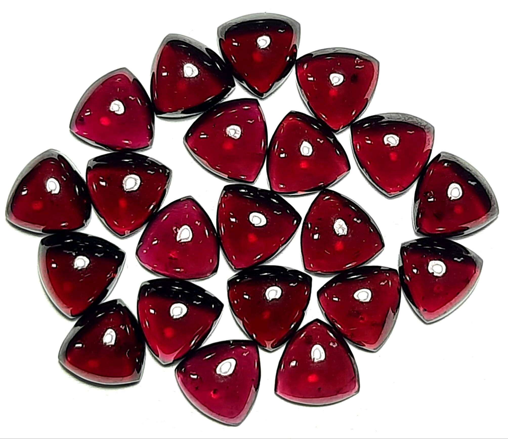 Natural Garnet Trillion Cabochon Gemstone,sizes 5x5 To 15x15 Mm For Jewelry,ring,earing,bracelets,pendent,cabochon,meditation,chakra Healing