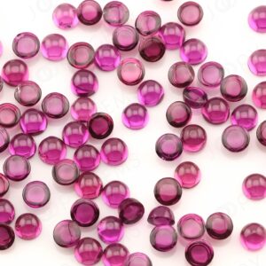 Rhodolite Garnet Cabochon 3mm Round - Per Stone