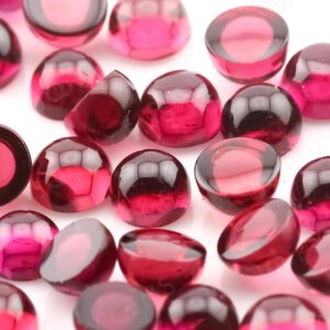 Rhodolite Garnet Cabochon 4mm Round - Per Stone