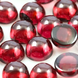Rhodolite Garnet Cabochon 6mm Round - Per Stone