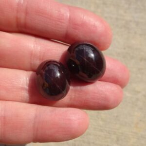 Garnet Star Cabochon, Ring Size Cabochon, Natural Gemstone Cabochon For Ring