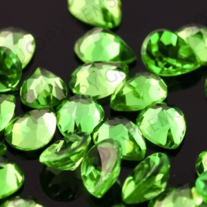 Tsavorite Garnet Rose Cut Cabochon 3x5mm Pear - Per Stone