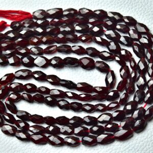 14 Inches Strand Natural Garnet Nugget Beads 5x8mm to 6x11mm Faceted Nugget Gemstone Beads Superb Garnet Beads Strand Jewelry Making No6156