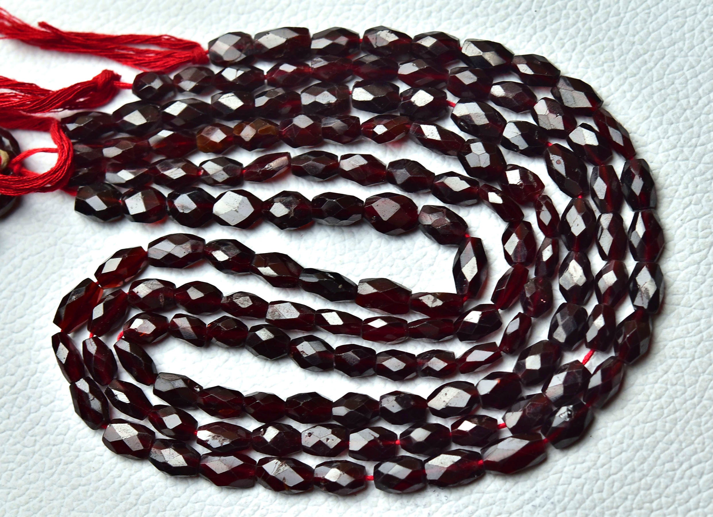 14 Inches Strand Natural Garnet Nugget Beads 5x8mm To 6x11mm Faceted Nugget Gemstone Beads Superb Garnet Beads Strand Jewelry Making No6156