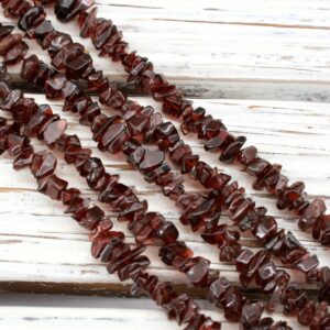 Garnet Chip Beads 4-9.5mm, 16 Inch Strand, Natural Gemstone