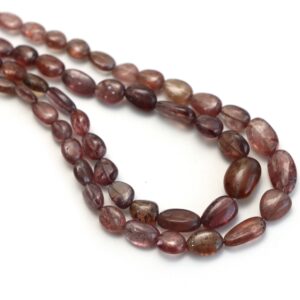 Color Change Garnet Smooth Tumble Beads, 4x6 mm To 8x13 mm, Garnet Jewelry Making Beads, 18 Inches Full Strand, Price Per Strand