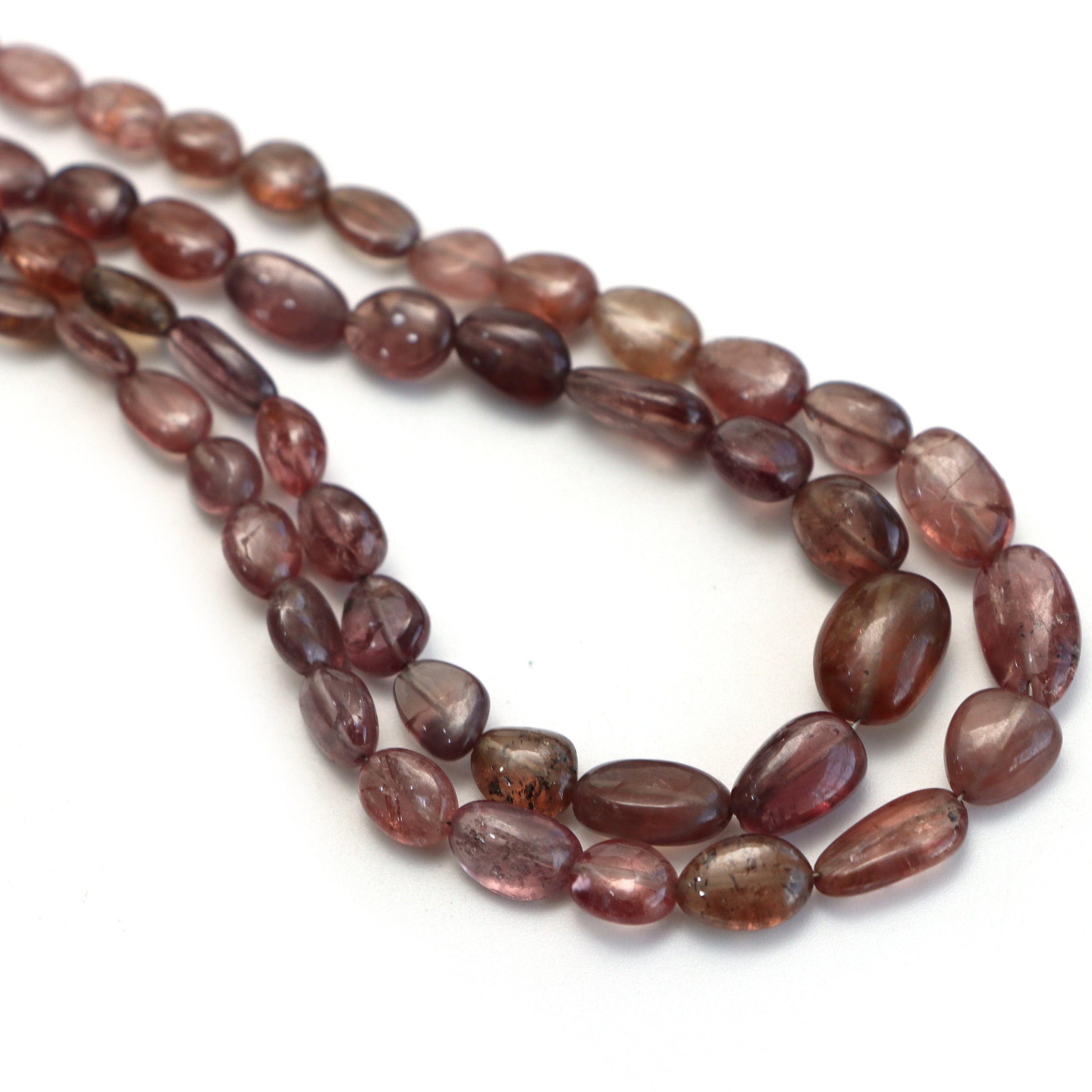 Color Change Garnet Smooth Tumble Beads, 4x6 Mm To 8x13 Mm, Garnet Jewelry Making Beads, 18 Inches Full Strand, Price Per Strand