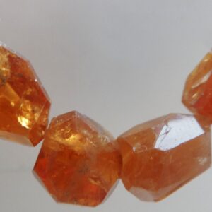 Hessonite Garnet Chunky Nugget 7-12mm Beads- 4 Pcs -focal Natural Orange -jewelry Making-craft Beads
