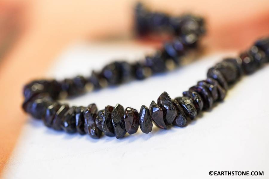 M/ Garnet 6-8mm Nugget Beads 16" Strand Size Varies Routinely Enhanced Red Gemstone Beads For Jewelry Making