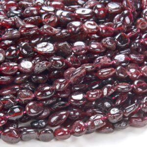 Natural Red Garnet Gemstone Pebble Nugget 6-8mm 8-10mm Loose Beads (d185)