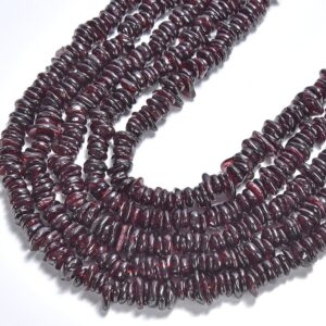 Natural Red Garnet Gemstone Pebble Nugget Slice 6-8MM 8-10MM Loose Beads (D557)