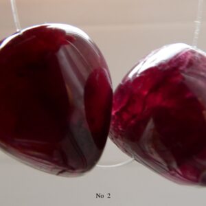Raw Red Garnet Free Shape Nuggets Beads-15-17mm 2 Tumbled Focal -jewelry Making-natural Craft Beads
