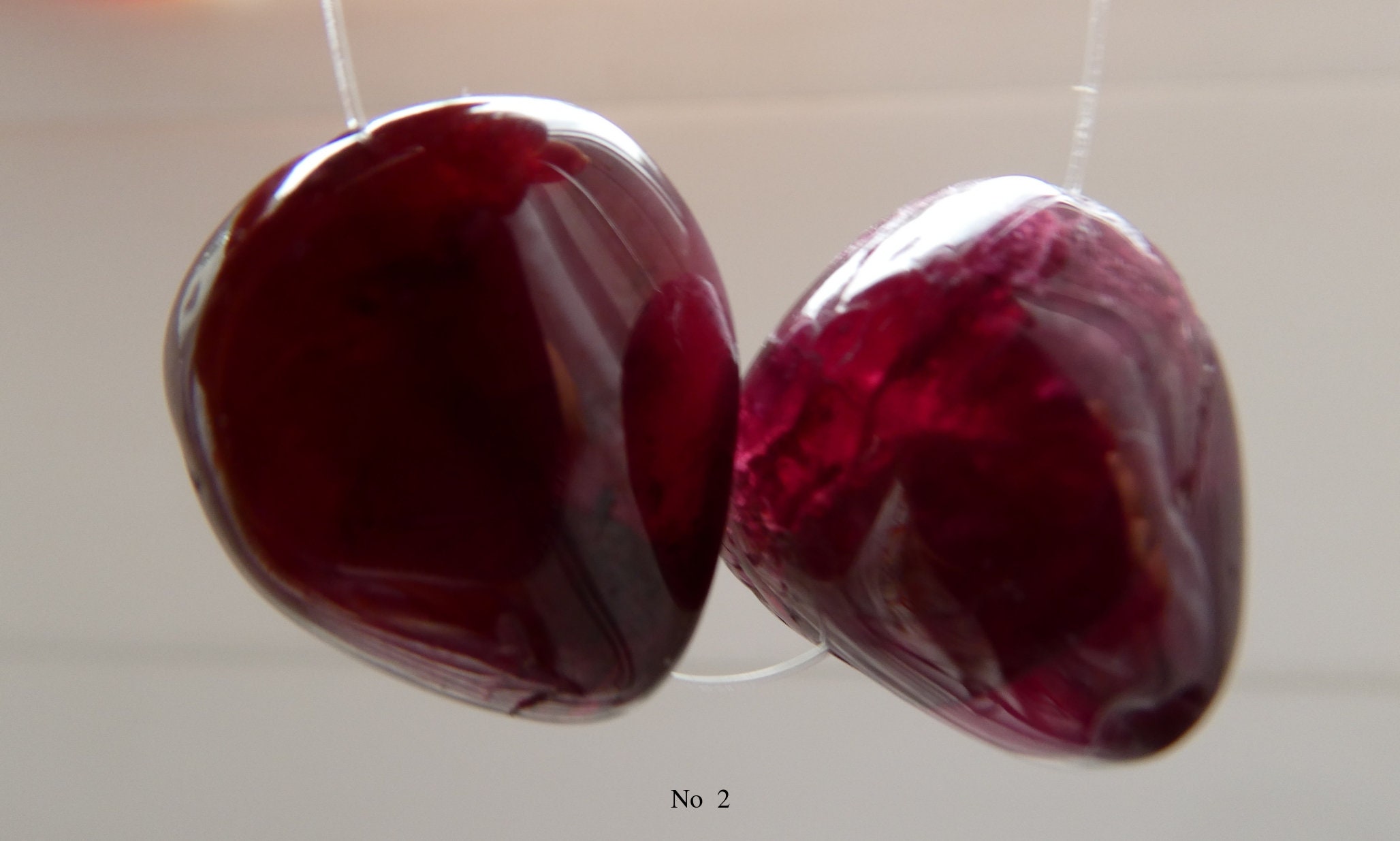 Raw Red Garnet Free Shape Nuggets Beads-15-17mm 2 Tumbled Focal -jewelry Making-natural Craft Beads
