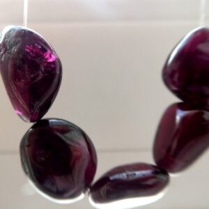 Rhodolite Garnet 14-17mm Nugget Beads-5 Pcs Natural Tumbled Gemstone-jewelry Making- Focal Craft Beads