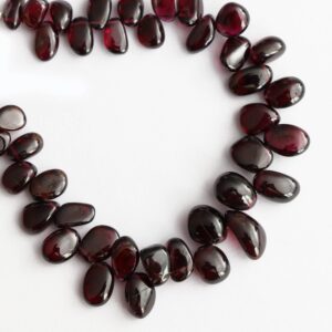 Garnet Smooth Nuggets Beads - 6x8 mm to 7x12 mm - Garnet Gemstone - Gem Quality , 8 Inch/ 20 Cm Full Strand, Price Per Strand