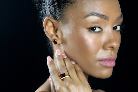 18k Gold Rectangle Earrings · Fine Garnet Earrings · Cherry Red Garnet Stud Earrings · 14k Gold Earrings 18k Gold Rectangle Earrings · Fine Garnet Earrings · Cherry Red Garnet Stud Earrings · 14k Gold Earrings