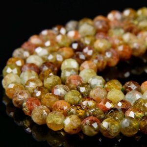 2MM Natural Green Garnet Gemstone Grade AA Micro Faceted Round Beads 15 inch Full Strand BULK LOT 1,2,6,12 and 50 (80017303-P76)