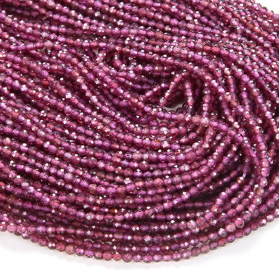 2mm Purple Red Garnet Gemstone Grade Aaa Micro Faceted Round Beads 15.5 Inch Full Strand Bulk Lot 1,2,6,12 And 50 (80008846-p11) 2mm Purple Red Garnet Gemstone Grade Aaa Micro Faceted Round Beads 15.5 Inch Full Strand Bulk Lot 1,2,6,12 And 50 (80008846-p11)