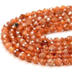3mm Natural Hessonite Garnet Gemstone Micro Faceted Round Loose Beads 15 Inch Full Strand (80016220-p50) 3mm Natural Hessonite Garnet Gemstone Micro Faceted Round Loose Beads 15 Inch Full Strand (80016220-p50)