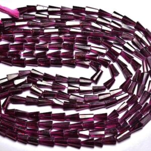 Garnet Cone Beads - 14 inches - Natural Quality Garnet Faceted Cone - Size is 4.5x6 - 5x8 mm #2540