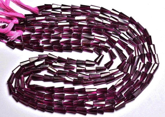 Garnet Cone Beads - 14 Inches - Natural Quality Garnet Faceted Cone - Size Is 4.5x6 - 5x8 Mm #2540 Garnet Cone Beads - 14 Inches - Natural Quality Garnet Faceted Cone - Size Is 4.5x6 - 5x8 Mm #2540
