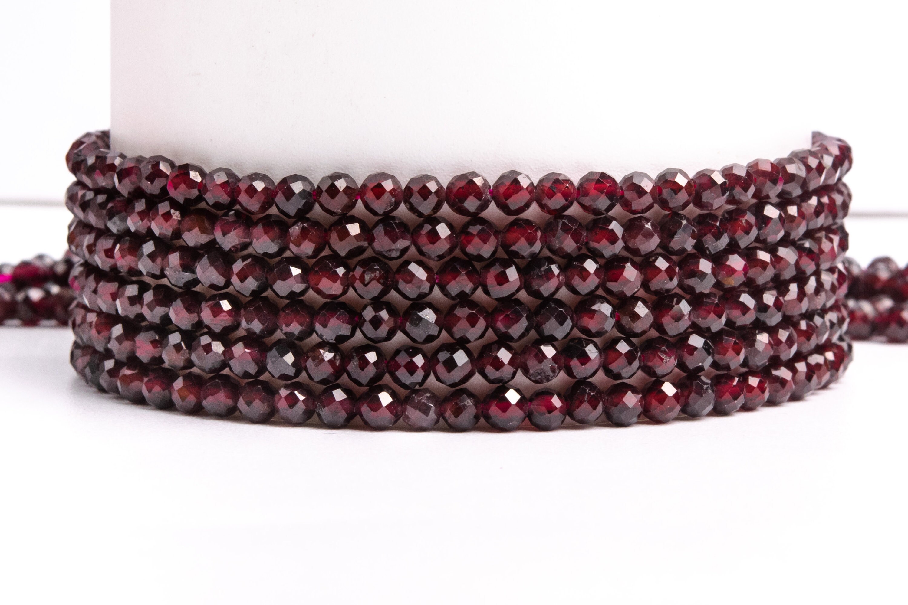 Natural Wine Red Garnet Gemstone Grade A+ Faceted Round 4mm 6mm 8mm Loose Beads