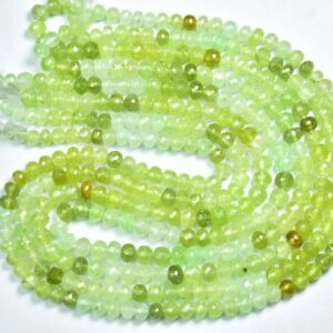 Rare Mint Garnet Rondelle Beads - 8 inches - Natural Super High Quality Faceted Mint Green Garnet Rondelle - Size is 6 mm #1688