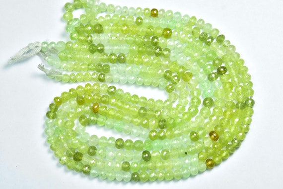 Rare Mint Garnet Rondelle Beads - 8 Inches - Natural Super High Quality Faceted Mint Green Garnet Rondelle - Size Is 6 Mm #1688 Rare Mint Garnet Rondelle Beads - 8 Inches - Natural Super High Quality Faceted Mint Green Garnet Rondelle - Size Is 6 Mm #1688