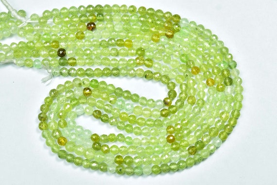 Rare Mint Garnet Round Beads - 16 Inches - Natural Super High Quality Faceted Mint Green Garnet Round - Size Is 5 Mm #1671 Rare Mint Garnet Round Beads - 16 Inches - Natural Super High Quality Faceted Mint Green Garnet Round - Size Is 5 Mm #1671