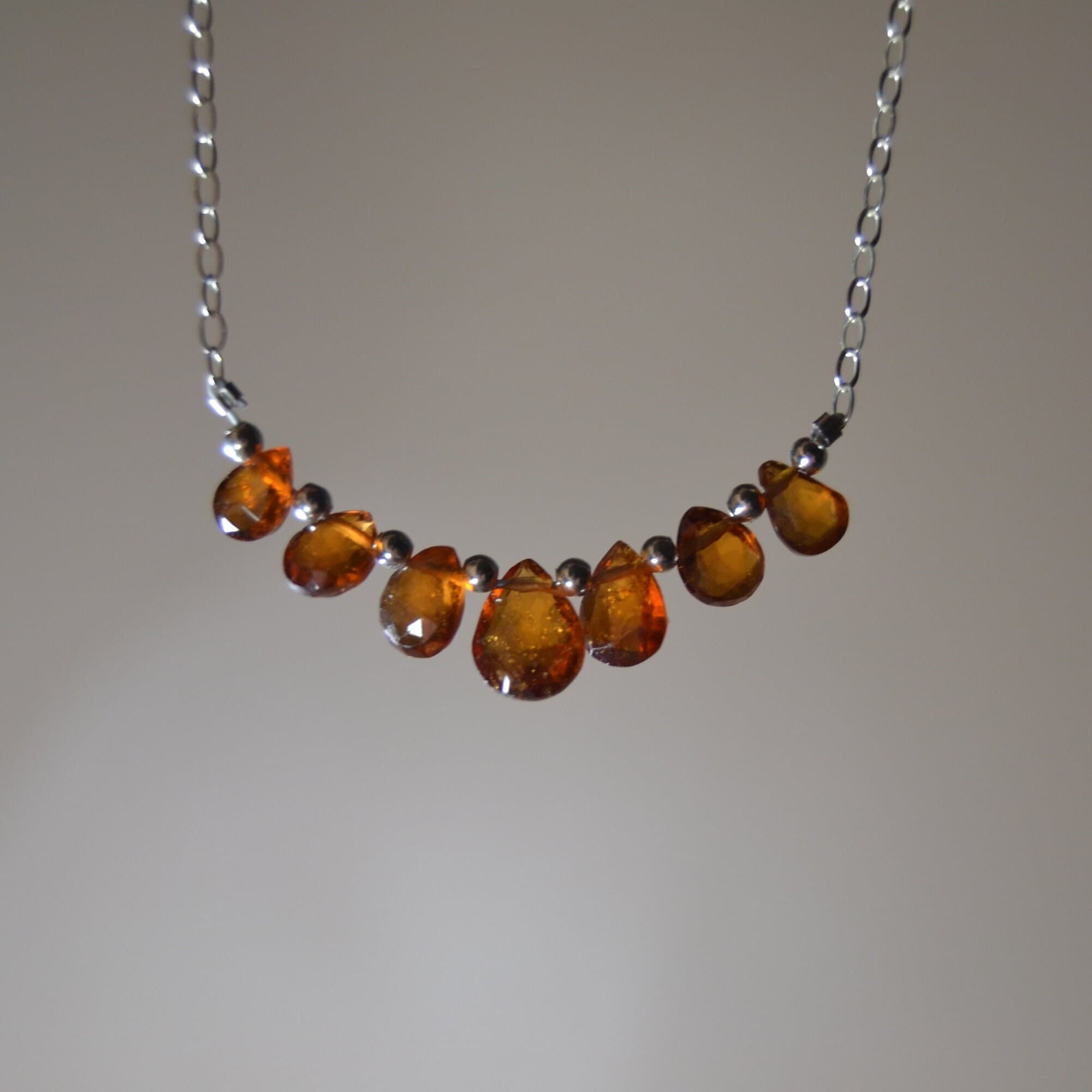 Hessonite Garnet Necklace In Sterling Silver, 14k Gold // January Birthstone // Brown Garnet // 2nd Anniversary // Minimal Garnet Hessonite Garnet Necklace In Sterling Silver, 14k Gold // January Birthstone // Brown Garnet // 2nd Anniversary // Minimal Garnet