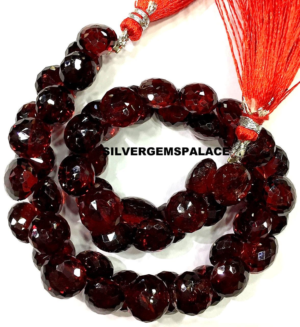 Aaa+ Natural Garnet Faceted Onion Cut Beads Mozambique Garnet Gemstone Beads Garnet Briolettes Great Luster Garnet Beads Strand 8” String.